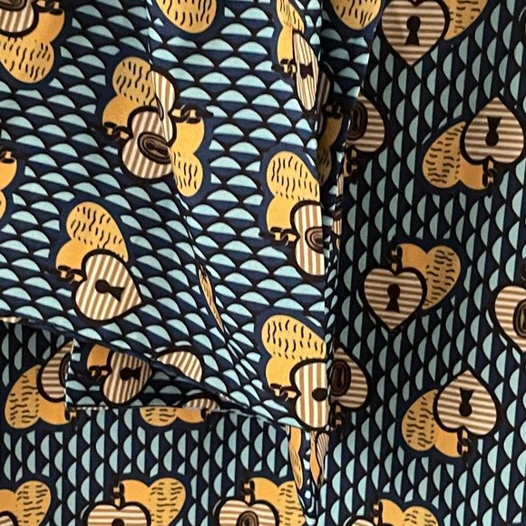 Fendi Women's Blue Heart Cold Shoulder Mini Shirt Dress Size 38 - Picture 4 of 11